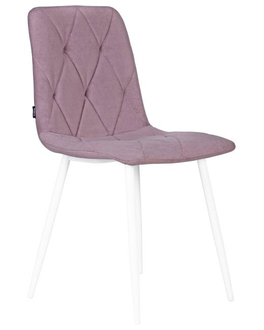 Стул обеденный DOBRIN CHILLY ROMBO, Лавандовый Simple 48, основание белый