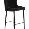 Набор 2 шт Стул полубарный DOBRIN CHRISTIAN'65, черные ножки, черный велюр (V108-77)