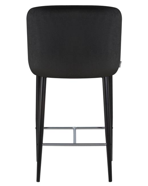 Набор 2 шт Стул полубарный DOBRIN CHRISTIAN'65, черные ножки, черный велюр (V108-77)