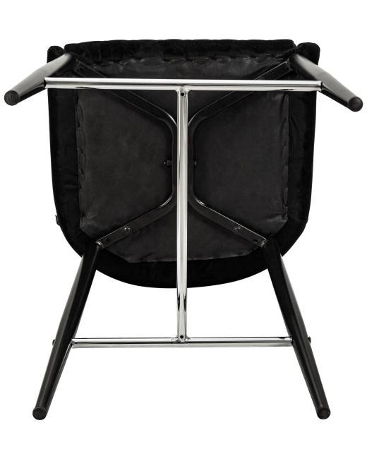 Набор 2 шт Стул полубарный DOBRIN CHRISTIAN'65, черные ножки, черный велюр (V108-77)