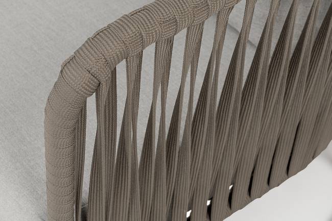 "Багамы" кресло плетеное из роупа, каркас алюминий бежево-серый (RAL7006) муар, роуп серо-коричневый 23мм, ткань светло-серая "Багамы" кресло плетеное из роупа, каркас алюминий бежево-серый (RAL7006) муар, роуп серо-коричневый 23мм, ткань светло-серая