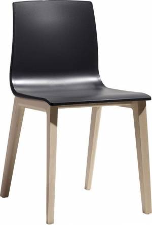 Стул пластиковый Smilla Technopolymer отбеленный бук, антрацит 420х490х820 мм