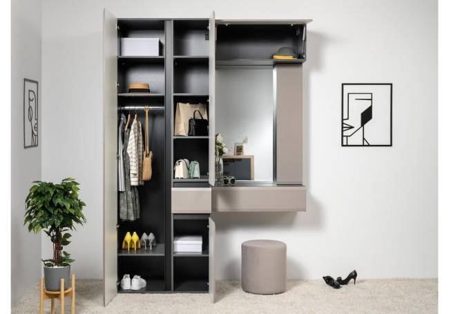 Прихожая Сейдиль 16.314.01 антрацит / веллюто капучино