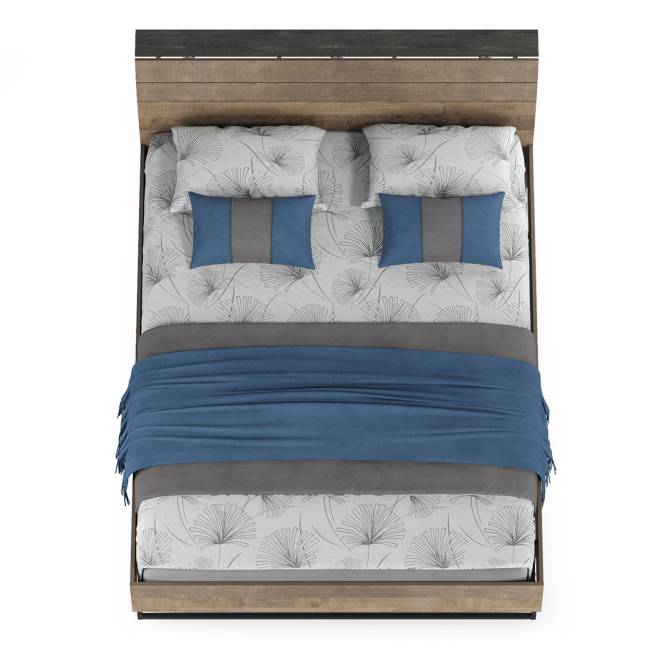 Кровать Трувор 1600 с подъёмным ортопедическим основанием цвет дуб гранж песочный/интра