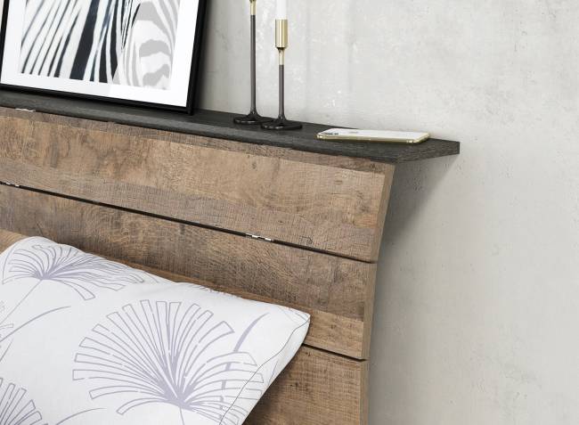 Кровать Трувор 1600 с подъёмным ортопедическим основанием цвет дуб гранж песочный/интра