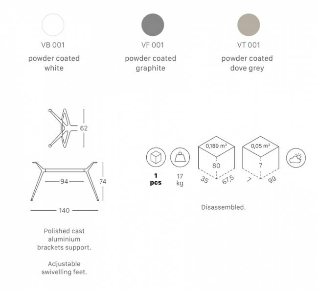 Подстолье металлическое двойное Metropolis XL тортора 1400х620х740 мм Подстолье металлическое двойное Metropolis XL тортора 1400х620х740 мм
