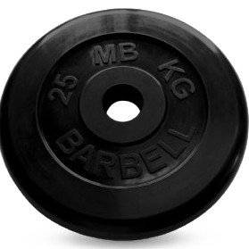 Диск обрезиненный черный MB Barbell d-51 25 кг