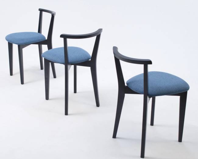 Стул Франк ПМ чёрный/синий