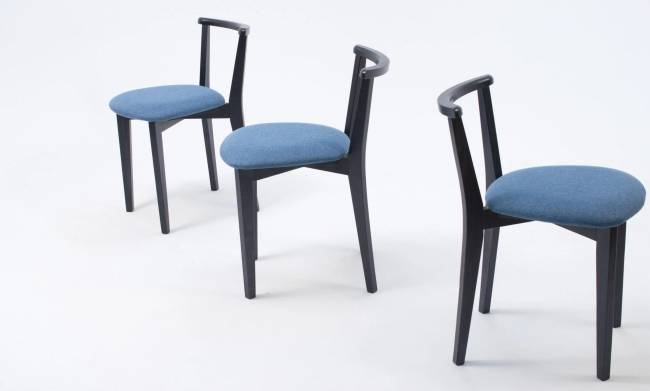 Стул Франк ПМ чёрный/синий