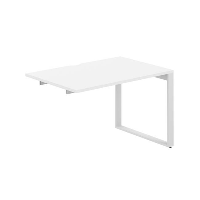 AG.187.WH.V.72.WH / Секция рабочей станции 1200х800х750 / профиль О-образный: 70х20 белый; столешница с вырезом; столешница: белый