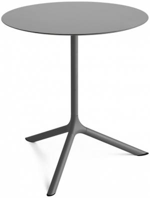 Стол ламинированный обеденный Tripe Maxi антрацит, светло-серый Ø800х740 мм