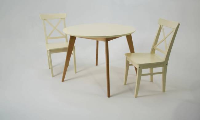 Стол Сканди К 100 натур/слоновая кость со стульями Ингольф слоновая кость Стол Сканди К 100 натур/слоновая кость со стульями Ингольф слоновая кость