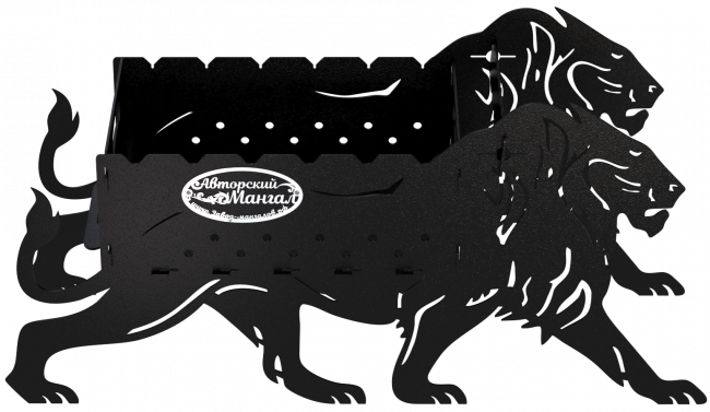 Мангал складной "Львы", стандарт, ST3, 3мм Мангал складной "Львы", стандарт, ST3, 3мм