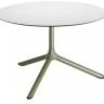 Столик ламинированный кофейный Tripe Maxi оливковый, белый Ø800х510 мм