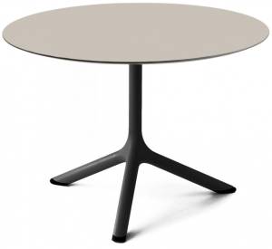 Столик ламинированный кофейный Tripe черный, тортора Ø700х510 мм