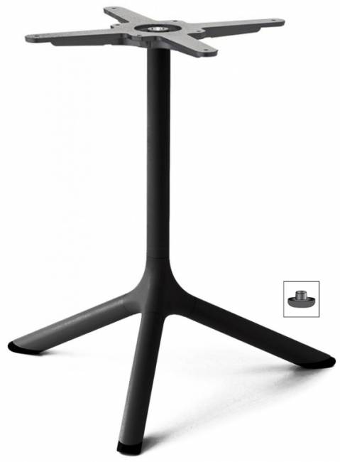 Столик ламинированный кофейный Tripe черный, тортора Ø700х510 мм