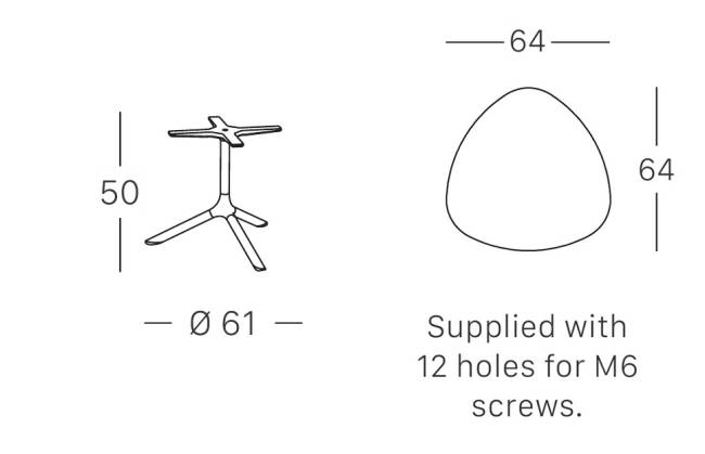 Столик ламинированный кофейный Tripe тортора, кортен 640х640х510 мм
