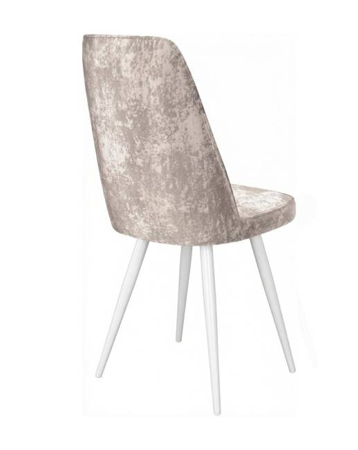 Стул DikLine 327 поворотный M02 бежевый, ножки белые