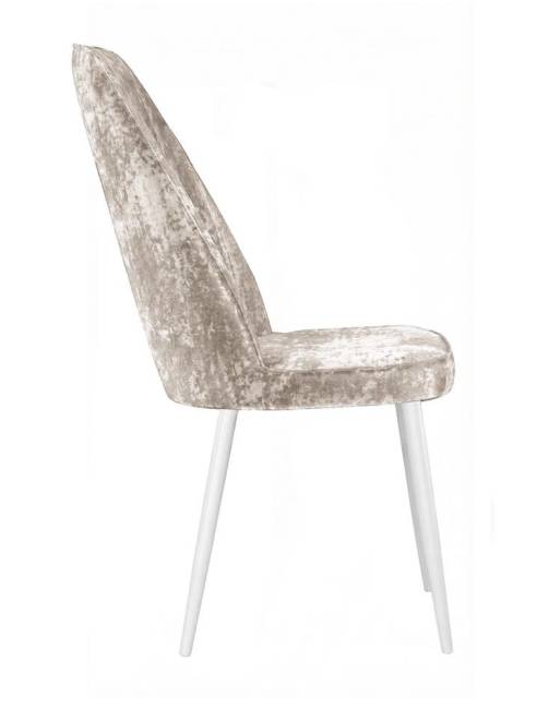 Стул DikLine 327 поворотный M02 бежевый, ножки белые