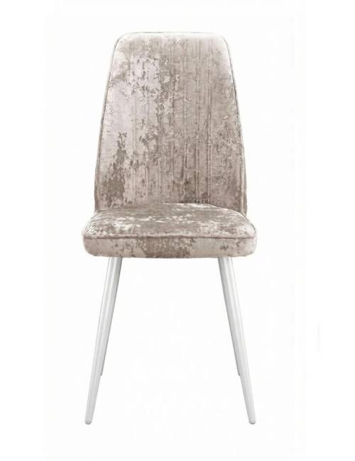 Стул DikLine 327 поворотный M02 бежевый, ножки белые