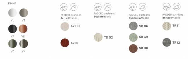 Кресло лаунж металлическое c подушками Brezza Lounge тортора, бежевый 650х510х710 мм