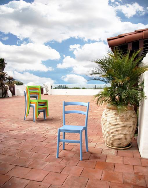 Стул пластиковый Tiffany голубой 450х510х850 мм