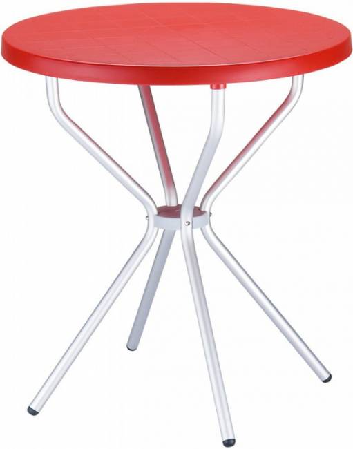 Стол пластиковый Elfo 70 красный Ø700х720 мм