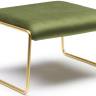 Пуф с обивкой Lisa Lounge Pouf сатинированная латунь, зеленый 630х550х350 мм