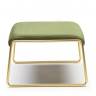 Пуф с обивкой Lisa Lounge Pouf сатинированная латунь, зеленый 630х550х350 мм