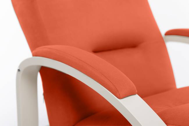 Кресло Leset Лион Слоновая кость V39 оранжевый