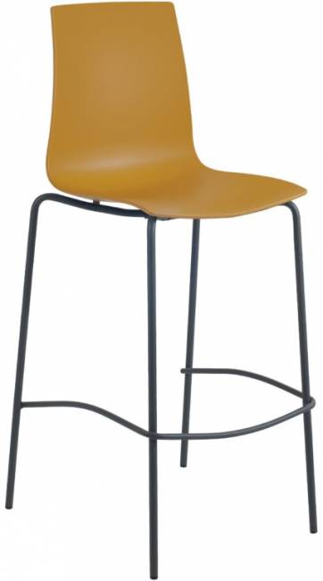 Стул пластиковый барный X-Treme BSL Pro антрацит, темно-желтый 520х520х1100 мм