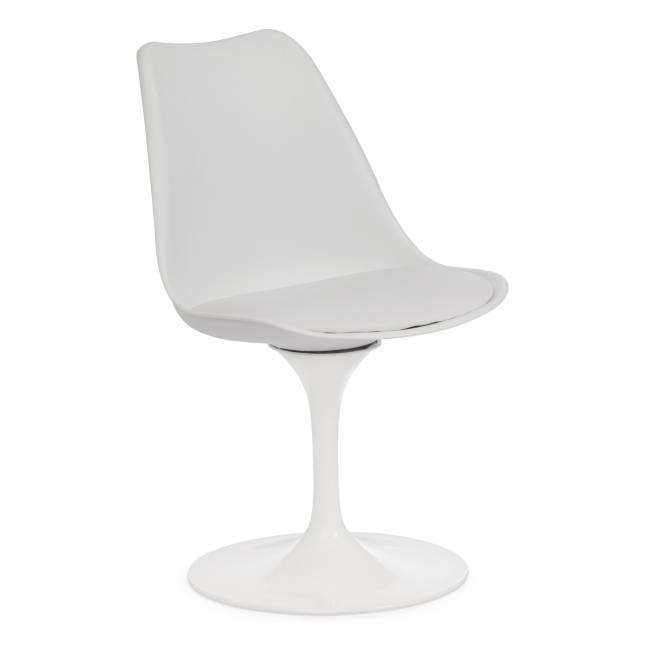 Стул TULIP FASHION CHAIR (mod.109) / 1 шт. в упаковке металл/пластик/PU, 48 x 55 x 81см, белый / белый белый металл/пластик/PU Стул TULIP FASHION CHAIR (mod.109) / 1 шт. в упаковке металл/пластик/PU, 48 x 55 x 81см, белый / белый белый металл/пластик/PU