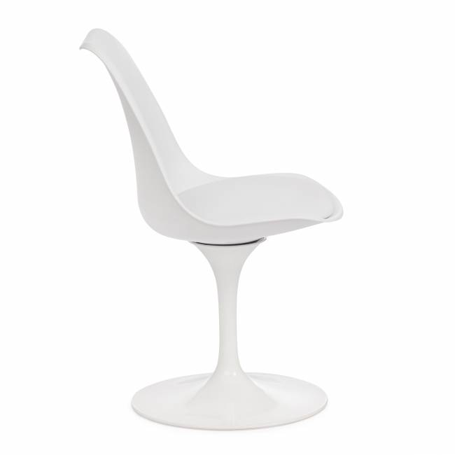 Стул TULIP FASHION CHAIR (mod.109) / 1 шт. в упаковке металл/пластик/PU, 48 x 55 x 81см, белый / белый белый металл/пластик/PU Стул TULIP FASHION CHAIR (mod.109) / 1 шт. в упаковке металл/пластик/PU, 48 x 55 x 81см, белый / белый белый металл/пластик/PU