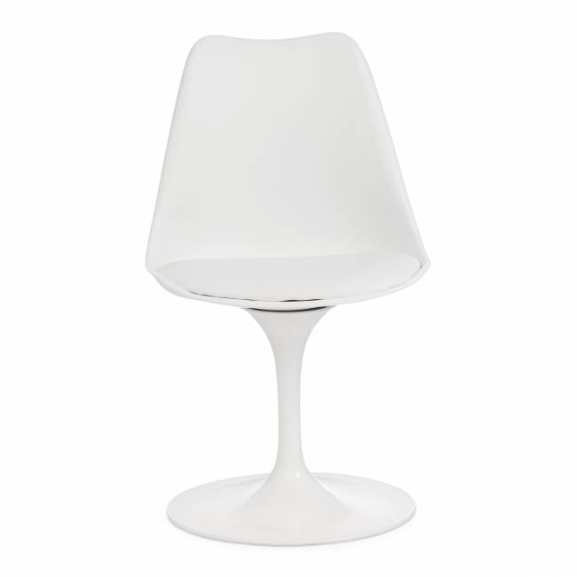 Стул TULIP FASHION CHAIR (mod.109) / 1 шт. в упаковке металл/пластик/PU, 48 x 55 x 81см, белый / белый белый металл/пластик/PU Стул TULIP FASHION CHAIR (mod.109) / 1 шт. в упаковке металл/пластик/PU, 48 x 55 x 81см, белый / белый белый металл/пластик/PU