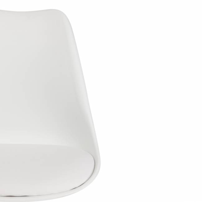 Стул TULIP FASHION CHAIR (mod.109) / 1 шт. в упаковке металл/пластик/PU, 48 x 55 x 81см, белый / белый белый металл/пластик/PU Стул TULIP FASHION CHAIR (mod.109) / 1 шт. в упаковке металл/пластик/PU, 48 x 55 x 81см, белый / белый белый металл/пластик/PU