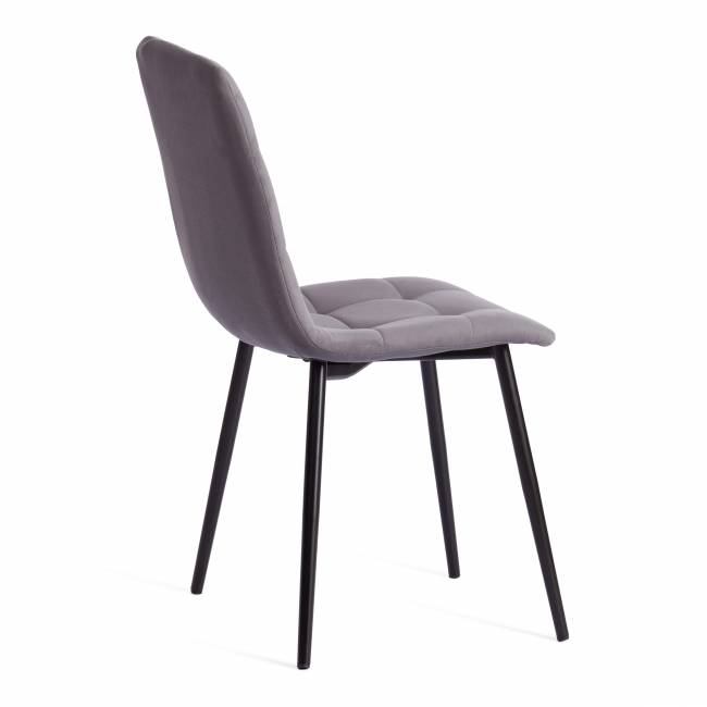 Стул CHILLY MAX / 1 шт. в упаковке Велюр/металл , 45 х 54 х 90 см , темно-серый/черный темно-серый Велюр/металл