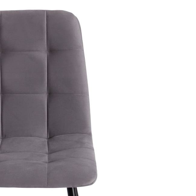 Стул CHILLY MAX / 1 шт. в упаковке Велюр/металл , 45 х 54 х 90 см , темно-серый/черный темно-серый Велюр/металл