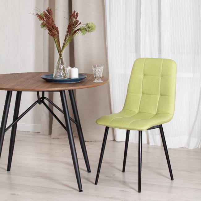 Стул CHILLY MAX  ткань/металл, 45 х 54 х 90 см , фисташковый 64/черный (Комплект из 2 шт.) фисташковый ткань/металл