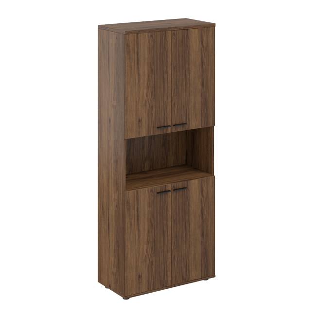 SG.841.DM.DM.DM / Шкаф высокий с нишей 800х400х1955, 4-х дв, з.ст HDF / корпус: дуб модена; фасады: дуб модена