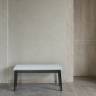Скамья для прихожей мягкая, ткань серый, каркас венге Скамья для прихожей мягкая, ткань серый, каркас венге