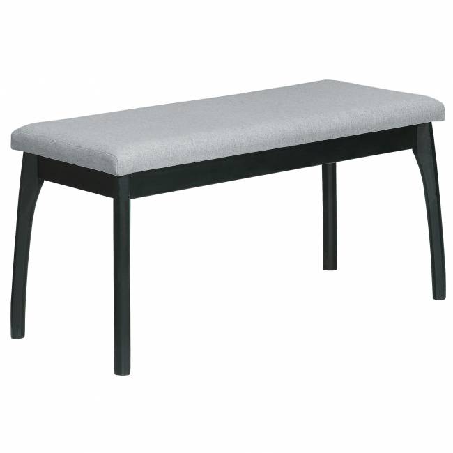 Скамья для прихожей мягкая, ткань серый, каркас венге Скамья для прихожей мягкая, ткань серый, каркас венге