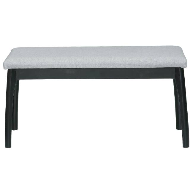 Скамья для прихожей мягкая, ткань серый, каркас венге Скамья для прихожей мягкая, ткань серый, каркас венге