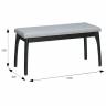 Скамья для прихожей мягкая, ткань серый, каркас венге Скамья для прихожей мягкая, ткань серый, каркас венге