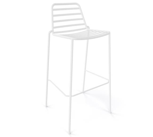 Стул металлический барный Link белый 460х420х960 мм