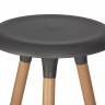 Табурет барный DOBRIN ROYCE, ножки светлый бук, цвет темно-серый (GR-04)