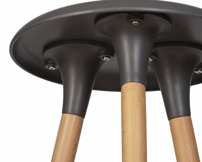 Табурет барный DOBRIN ROYCE, ножки светлый бук, цвет темно-серый (GR-04)