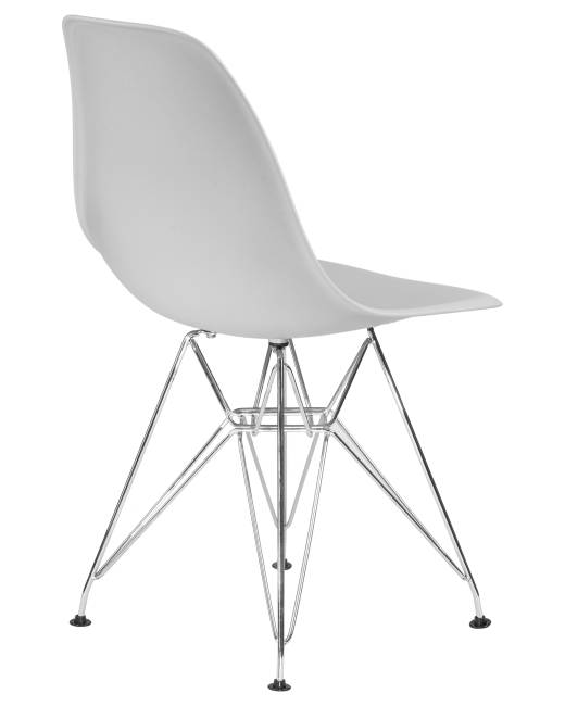 Стул обеденный DOBRIN DSR, ножки хром, цвет светло-серый (GR-01)