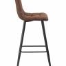 Стул барный DOBRIN NICOLE, черные матовые ножки, коричневая микрофибра (PK-03)