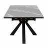 Стол DikLine SFE160 Керамика Серый мрамор/подстолье черное/опоры черные (2 уп.)
