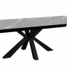 Стол DikLine SFE160 Керамика Серый мрамор/подстолье черное/опоры черные (2 уп.)